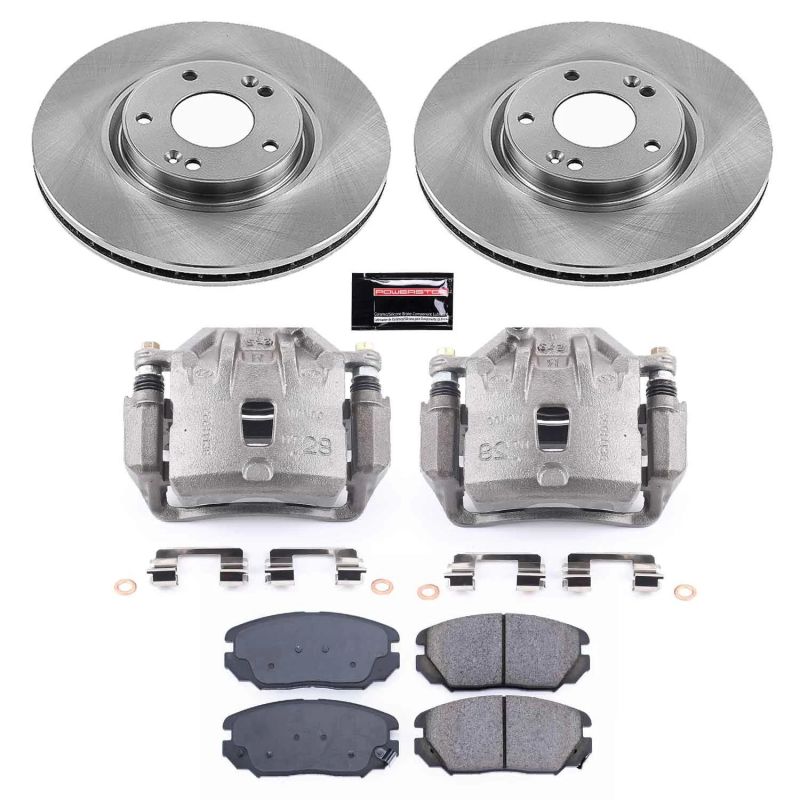 Power Stop 09-11 Hyundai Azera Front Autospecialty Brake Kit w/Calipers-Brake Kits - OE-Grocery Getter Performance