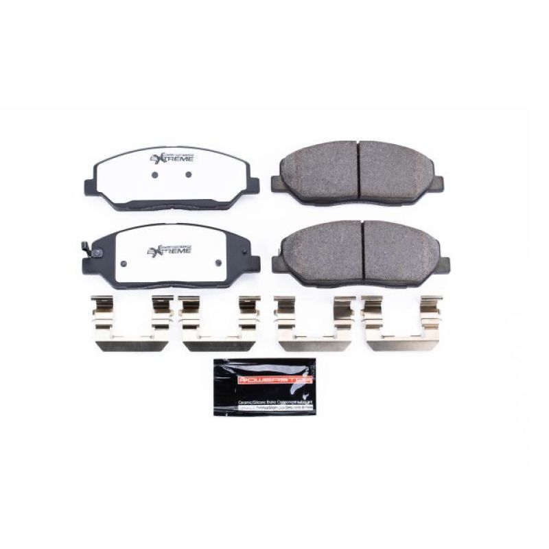 Power Stop 09-11 Hyundai Genesis Front Z26 Extreme Street Brake Pads w/Hardware-Brake Pads - Performance-Grocery Getter Performance