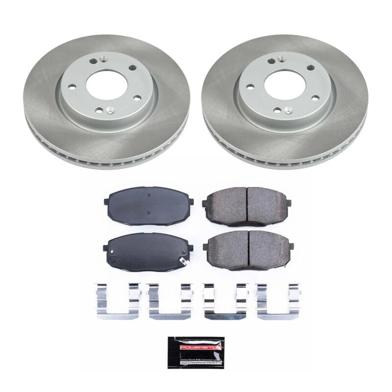 Power Stop 09-12 Hyundai Elantra Front Semi-Coated Rotor Kit-Brake Kits - Performance Blank-Grocery Getter Performance