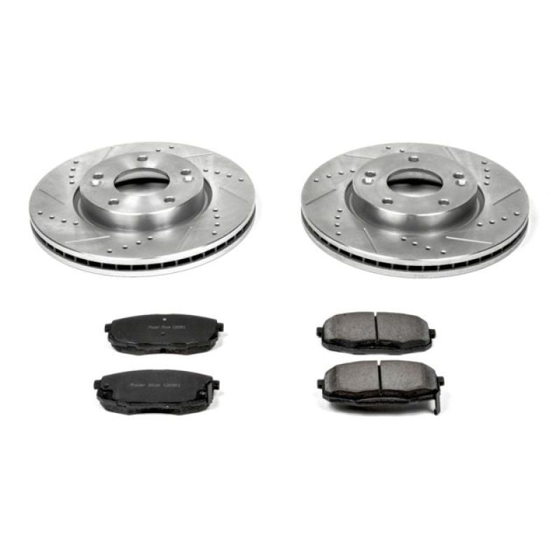 Power Stop 09-12 Hyundai Elantra Front Z23 Evolution Sport Brake Kit-Brake Kits - Performance D&S-Grocery Getter Performance
