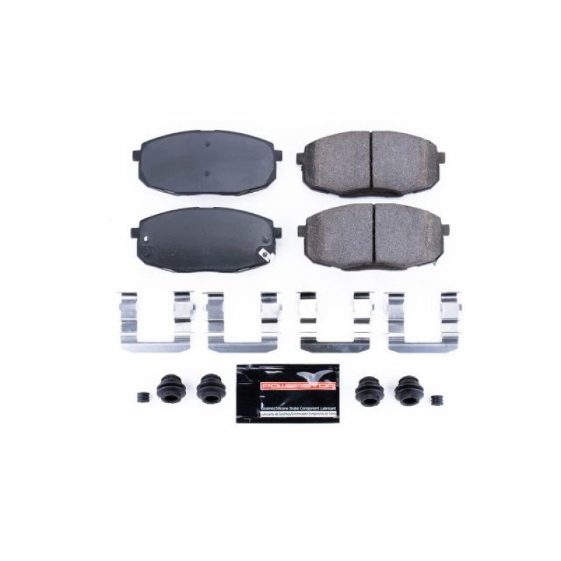 Power Stop 09-12 Hyundai Elantra Front Z23 Evolution Sport Brake Pads w/Hardware-Brake Pads - Performance-Grocery Getter Performance