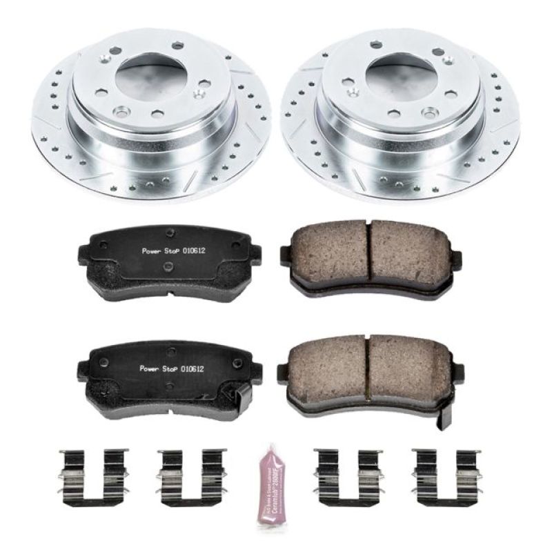 Power Stop 09-12 Hyundai Elantra Rear Z23 Evolution Sport Brake Kit-Brake Kits - Performance D&S-Grocery Getter Performance