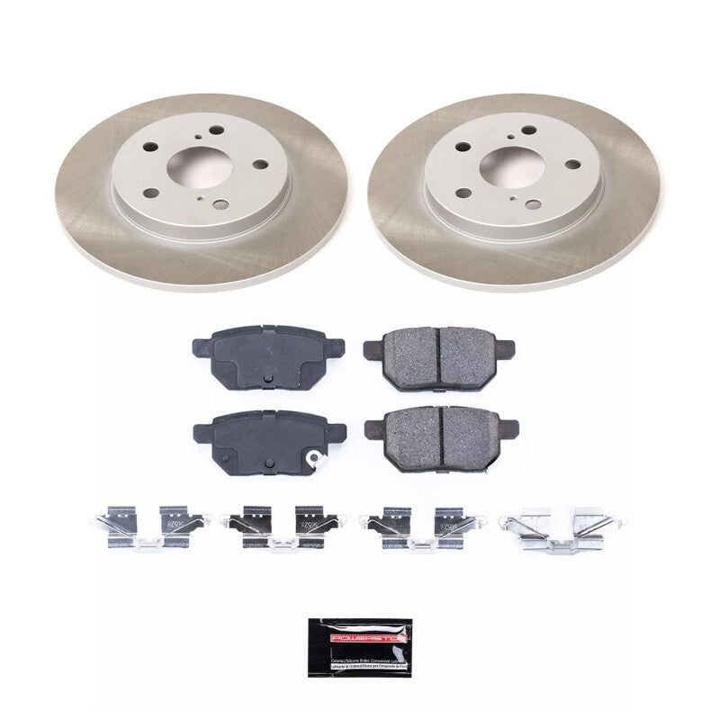 Power Stop 09-13 Toyota Matrix Rear Semi-Coated Rotor Kit-Brake Kits - Performance Blank-Grocery Getter Performance