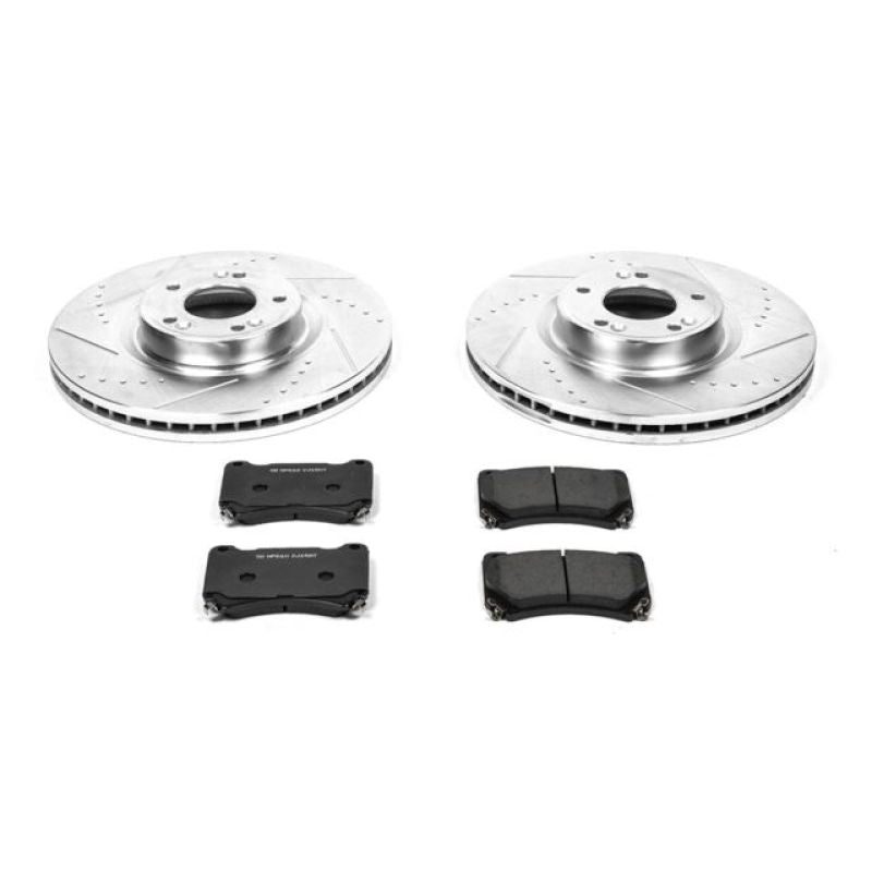 Power Stop 09-14 Hyundai Genesis Front Z23 Evolution Sport Brake Kit-Brake Kits - Performance D&S-Grocery Getter Performance