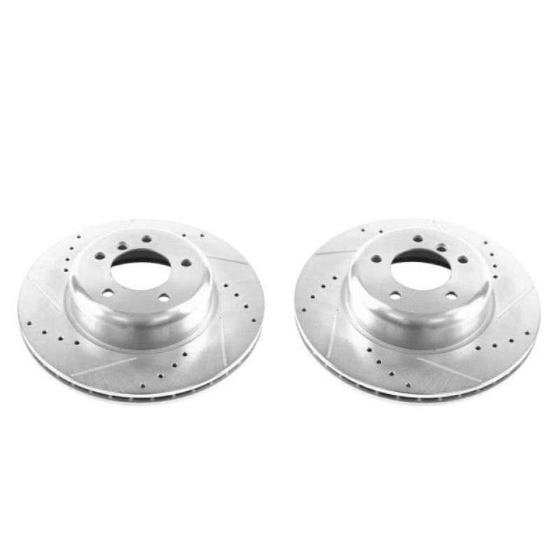 Power Stop 09-16 BMW Z4 Front Evolution Drilled & Slotted Rotors - Pair-Brake Rotors - Slot & Drilled-Grocery Getter Performance