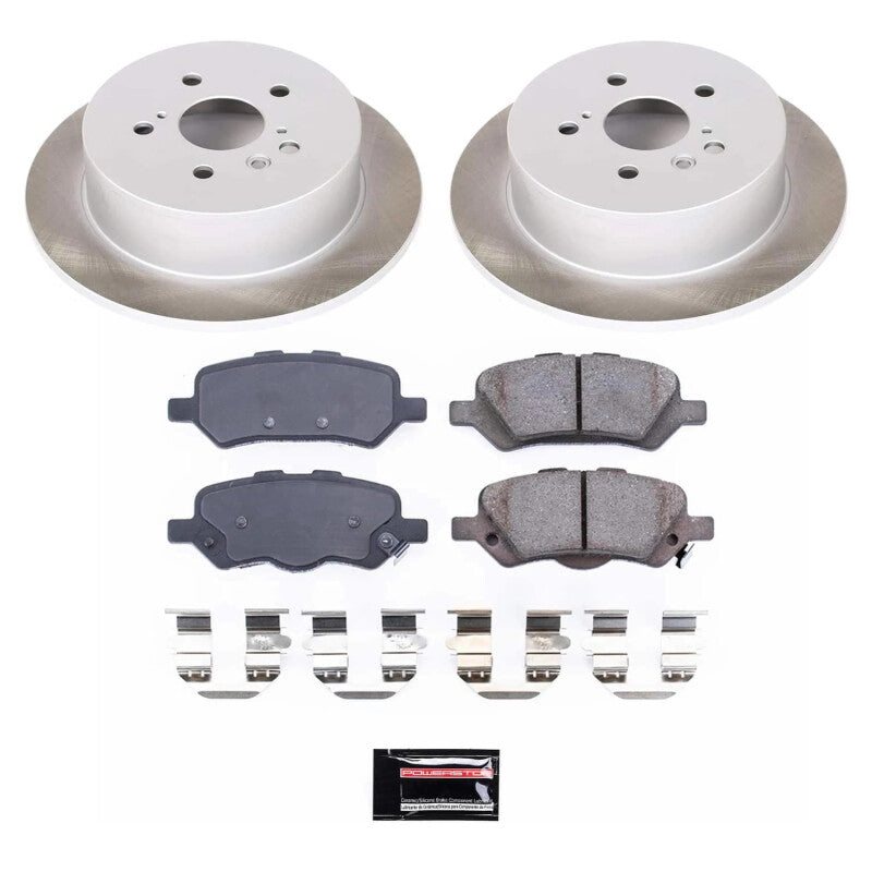 Power Stop 09-16 Toyota Venza Rear Semi-Coated Rotor Kit-Brake Kits - Performance Blank-Grocery Getter Performance