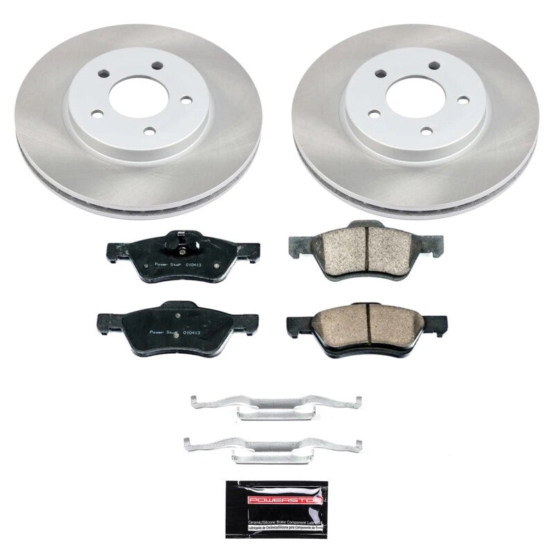 Power Stop 10-11 Mercury Mariner Front Semi-Coated Rotor Kit-Brake Kits - Performance Blank-Grocery Getter Performance