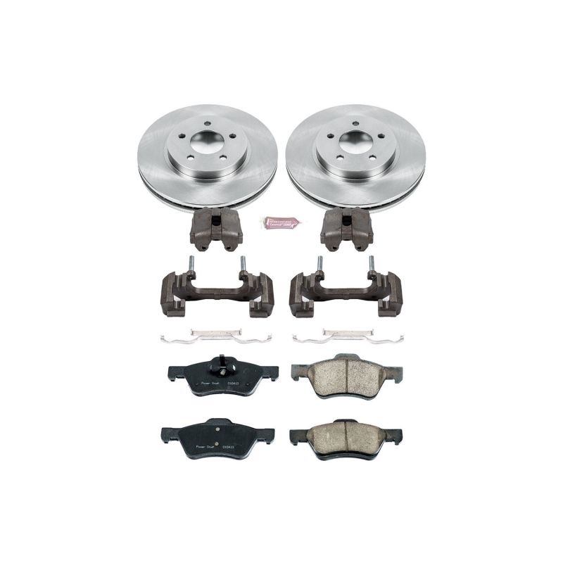 Power Stop 10-12 Ford Escape Front Autospecialty Brake Kit w/Calipers-Brake Kits - OE-Grocery Getter Performance