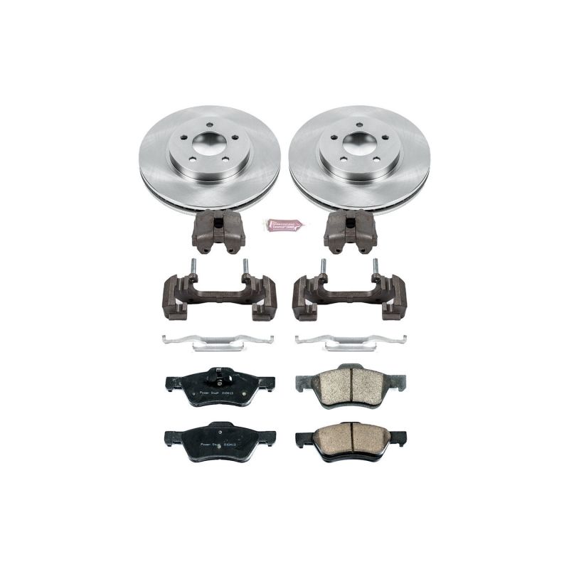 Power Stop 10-12 Ford Escape Front Autospecialty Brake Kit w/Calipers-Brake Kits - OE-Grocery Getter Performance