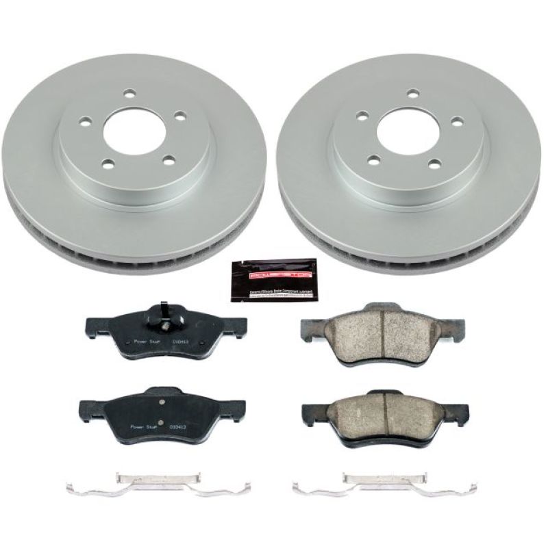 Power Stop 10-12 Ford Escape Front Z17 Evolution Geomet Coated Brake Kit-Brake Kits - Performance Blank-Grocery Getter Performance