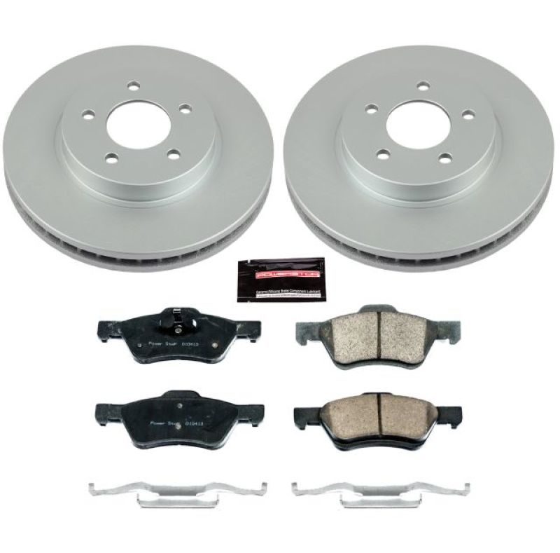 Power Stop 10-12 Ford Escape Front Z17 Evolution Geomet Coated Brake Kit-Brake Kits - Performance Blank-Grocery Getter Performance