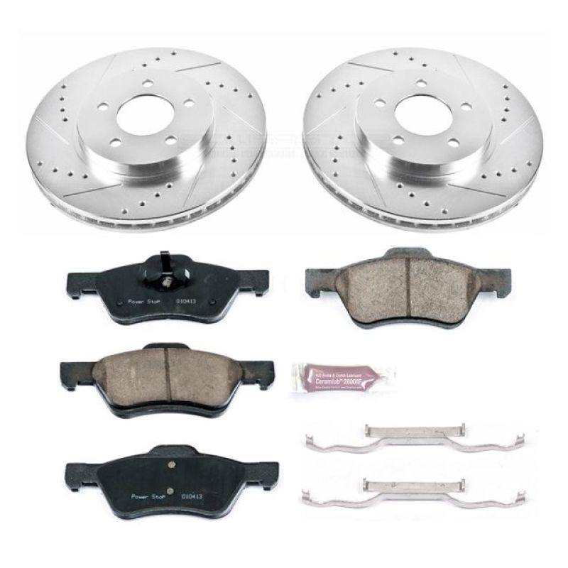 Power Stop 10-12 Ford Escape Front Z23 Evolution Sport Brake Kit-Brake Kits - Performance D&S-Grocery Getter Performance