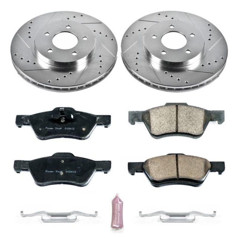 Power Stop 10-12 Ford Escape Front Z23 Evolution Sport Brake Kit-Brake Kits - Performance D&S-Grocery Getter Performance