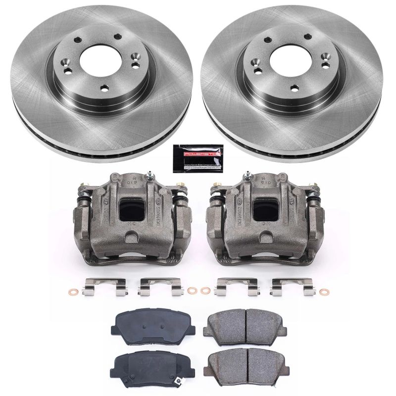 Power Stop 10-12 Hyundai Santa Fe Front Autospecialty Brake Kit w/Calipers-Brake Kits - OE-Grocery Getter Performance