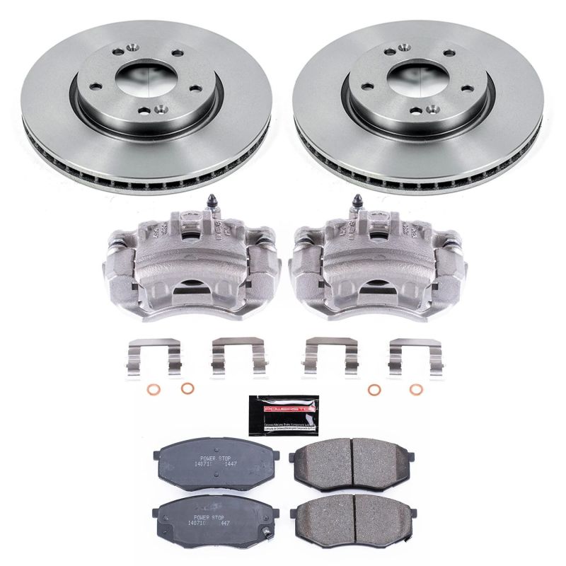 Power Stop 10-12 Hyundai Tucson Front Autospecialty Brake Kit w/Calipers-Brake Kits - OE-Grocery Getter Performance