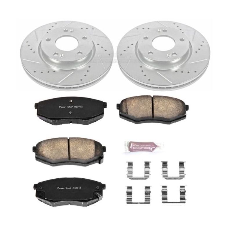 Power Stop 10-12 Hyundai Tucson Front Z23 Evolution Sport Brake Kit-Brake Kits - Performance D&S-Grocery Getter Performance
