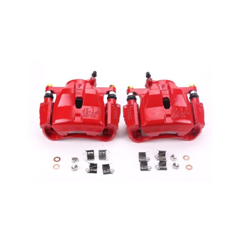 Power Stop 10-12 Lexus HS250h Front Red Calipers w/Brackets - Pair-Brake Calipers - Perf-Grocery Getter Performance