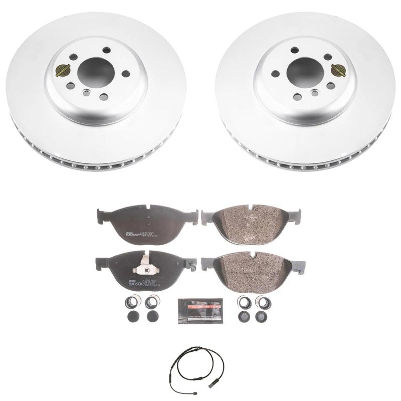 Power Stop 10-15 BMW 550i GT Front Euro-Stop Brake Kit-Brake Kits - OE-Grocery Getter Performance
