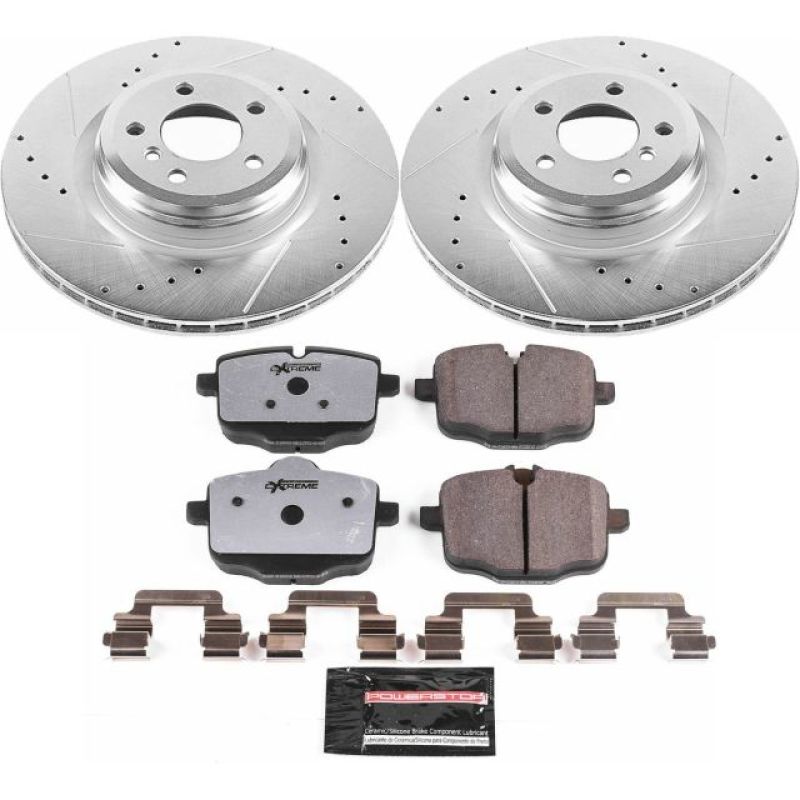 Power Stop 10-15 BMW 550i GT Rear Z26 Street Warrior Brake Kit-Brake Kits - Performance D&S-Grocery Getter Performance