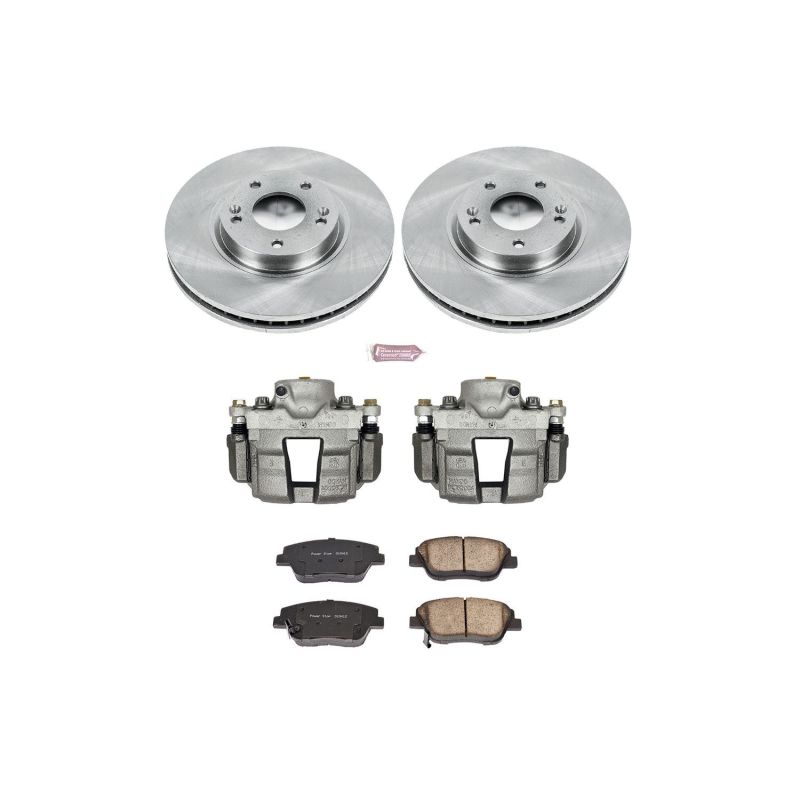 Power Stop 10-15 Hyundai Sonata Front Autospecialty Brake Kit w/Calipers-Brake Kits - OE-Grocery Getter Performance