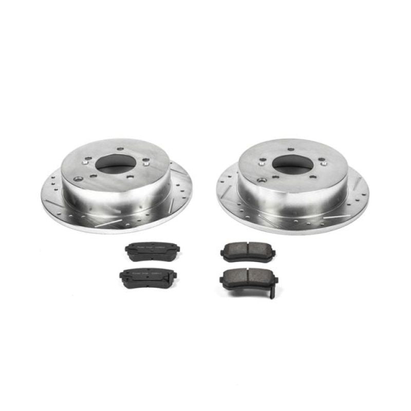 Power Stop 10-15 Hyundai Tucson Rear Z23 Evolution Sport Brake Kit-Brake Kits - Performance D&S-Grocery Getter Performance