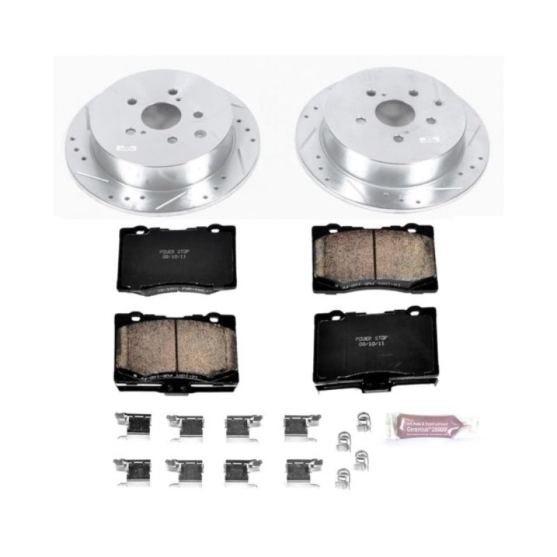 Power Stop 10-15 Lexus RX350 Rear Z23 Evolution Sport Brake Kit-Brake Kits - Performance D&S-Grocery Getter Performance