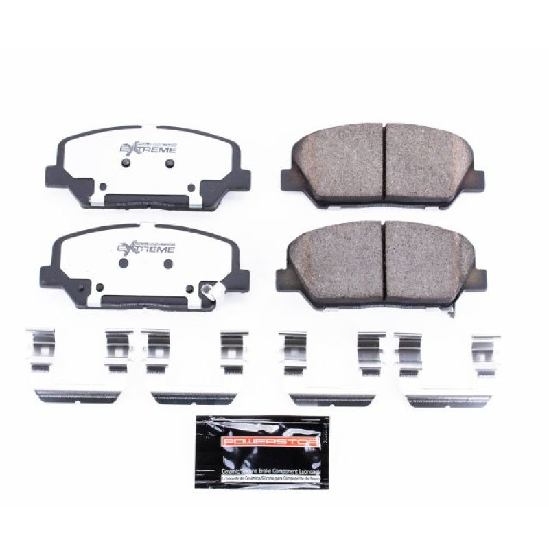Power Stop 10-16 Hyundai Genesis Coupe Front Z26 Extreme Street Brake Pads w/Hardware-Brake Pads - Performance-Grocery Getter Performance