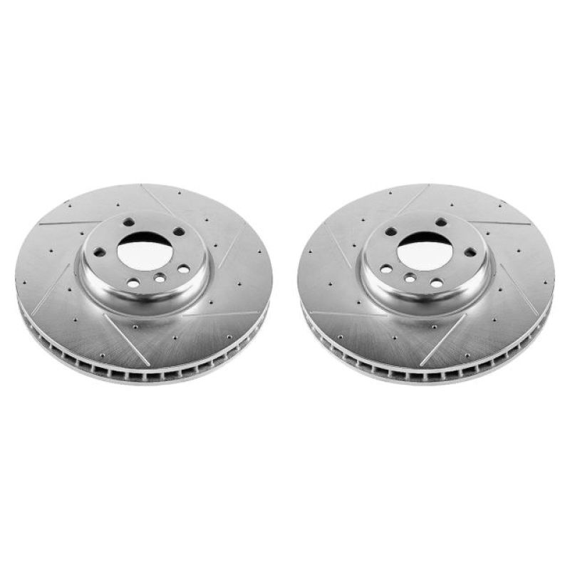 Power Stop 10-17 BMW 535i GT Front Evolution Drilled & Slotted Rotors - Pair-Brake Rotors - Slot & Drilled-Grocery Getter Performance