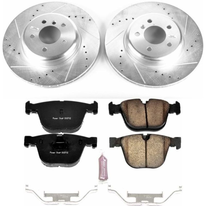 Power Stop 10-17 BMW 535i GT Rear Z23 Evolution Sport Brake Kit-Brake Kits - Performance D&S-Grocery Getter Performance