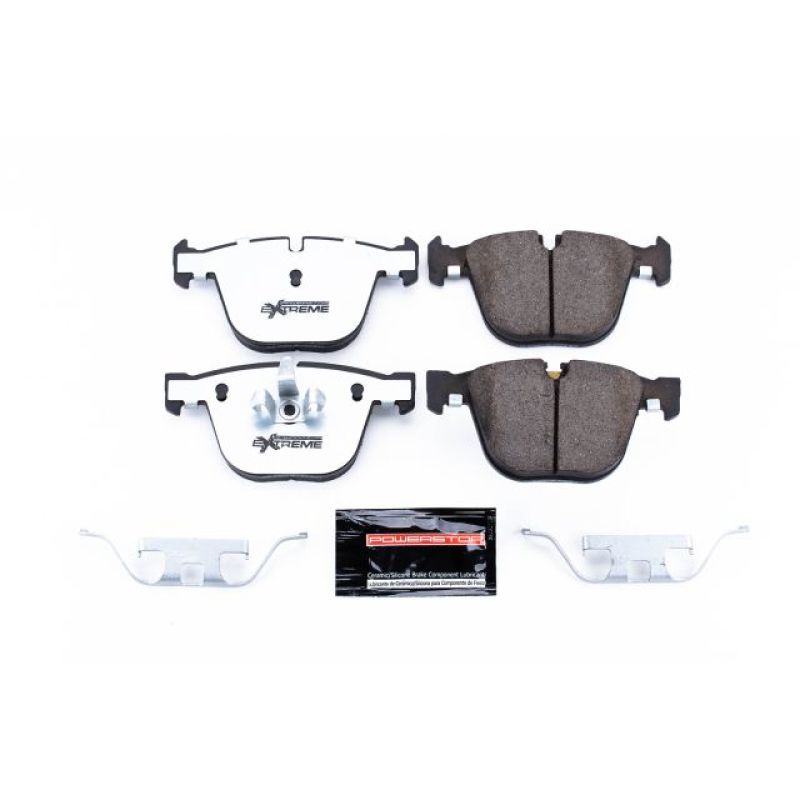 Power Stop 10-17 BMW 535i GT Rear Z26 Extreme Street Brake Pads w/Hardware-Brake Pads - Performance-Grocery Getter Performance