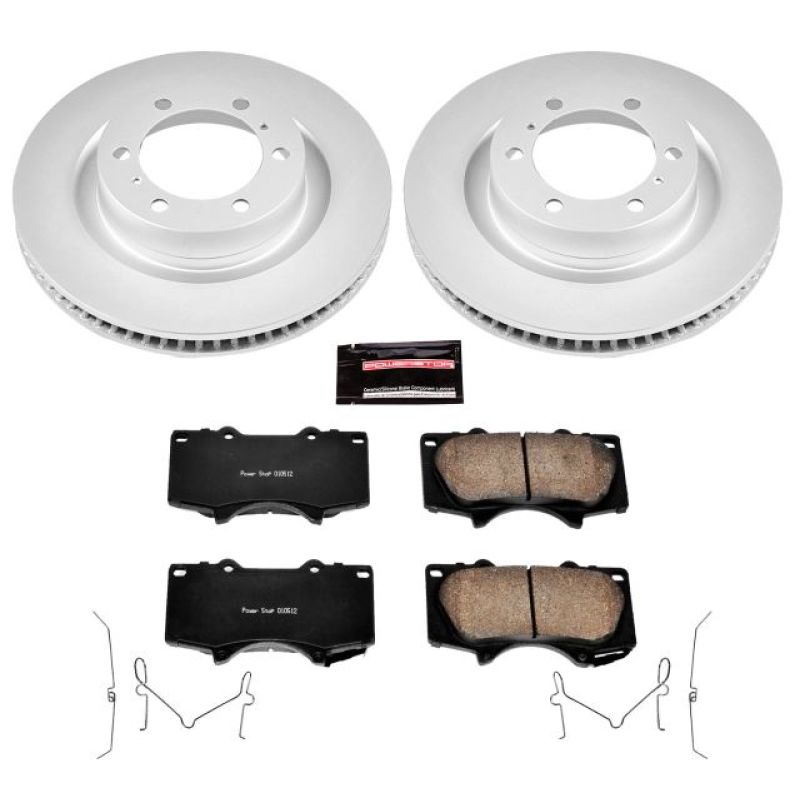 Power Stop 10-19 Lexus GX460 Front Z17 Evolution Geomet Coated Brake Kit-Brake Kits - Performance Blank-Grocery Getter Performance