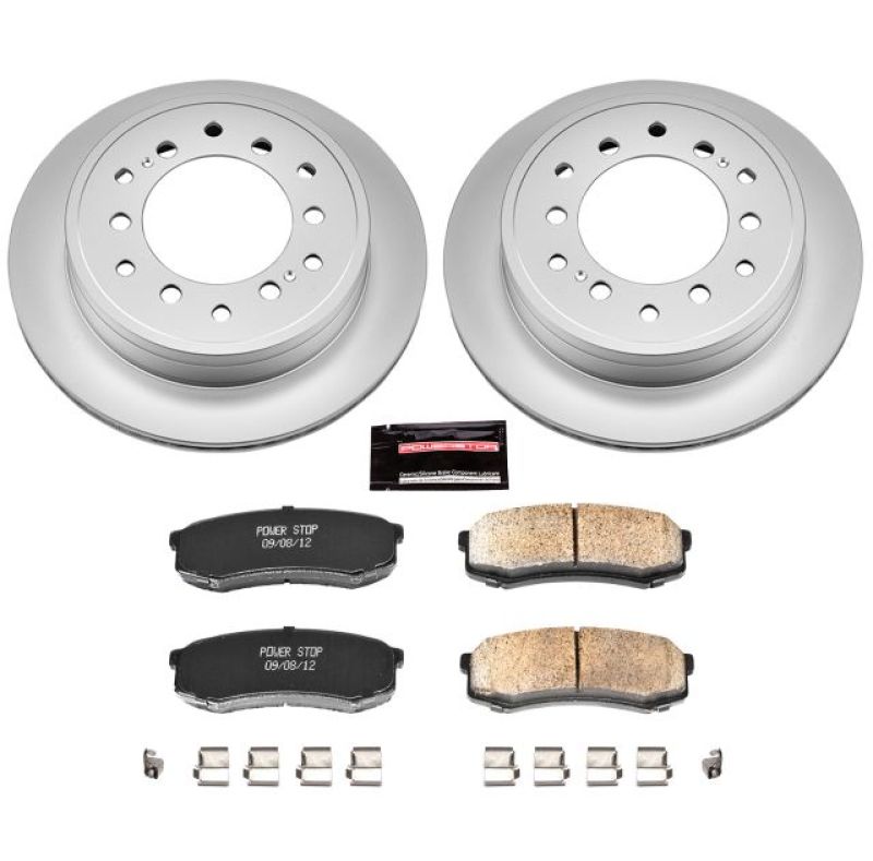 Power Stop 10-19 Lexus GX460 Rear Z17 Evolution Geomet Coated Brake Kit-Brake Kits - Performance Blank-Grocery Getter Performance