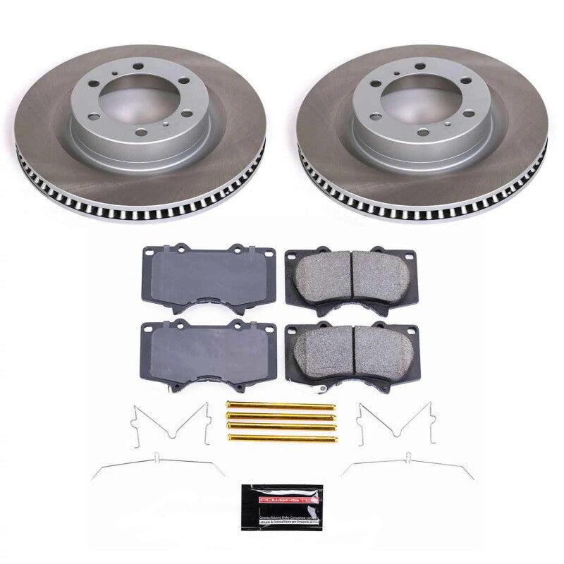 Power Stop 10-23 Toyota 4Runner Front Semi-Coated Rotor Kit-Brake Kits - Performance Blank-Grocery Getter Performance