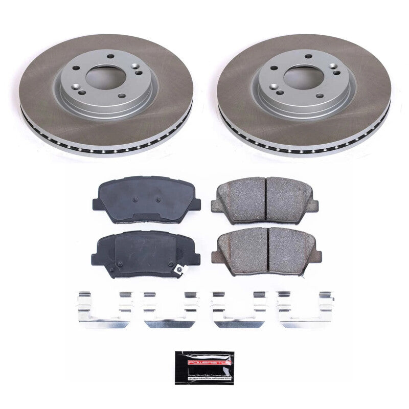 Power Stop 11-13 Kia Sorento Front Semi-Coated Rotor Kit-Brake Kits - Performance Blank-Grocery Getter Performance