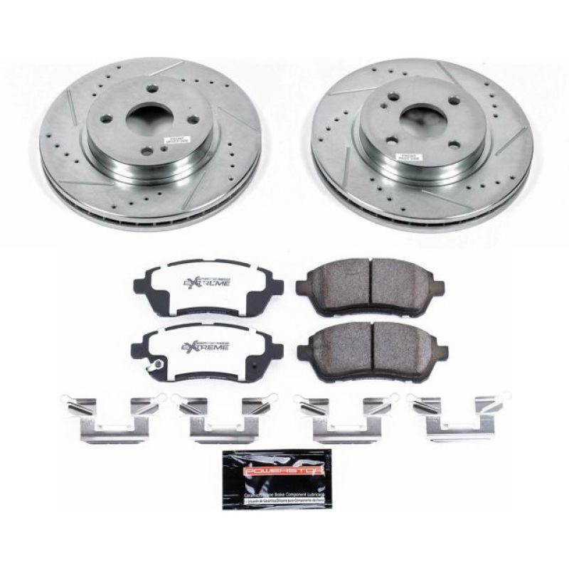 Power Stop 11-14 Mazda 2 Front Z26 Street Warrior Brake Kit-Brake Kits - Performance D&S-Grocery Getter Performance