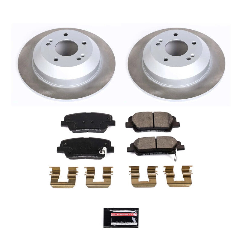 Power Stop 11-15 Kia Sorento Rear Semi-Coated Rotor Kit-Brake Kits - Performance Blank-Grocery Getter Performance