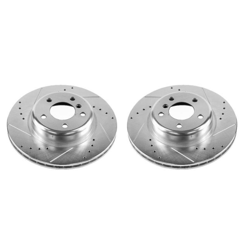 Power Stop 11-16 BMW 528i Front Evolution Drilled & Slotted Rotors - Pair-Brake Rotors - Slot & Drilled-Grocery Getter Performance