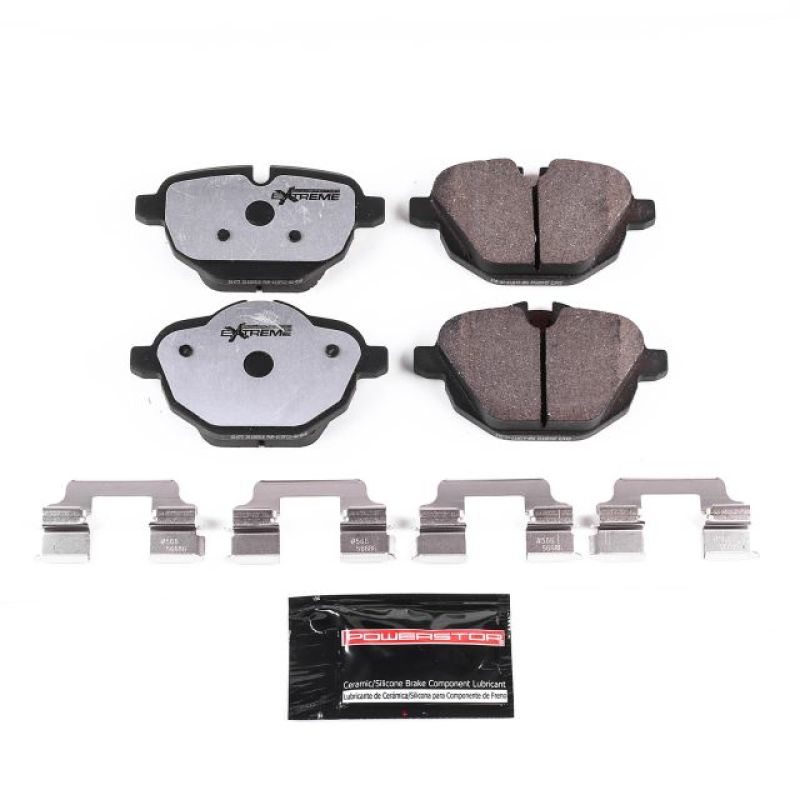 Power Stop 11-16 BMW 528i Rear Z26 Extreme Street Brake Pads w/Hardware-Brake Pads - Performance-Grocery Getter Performance