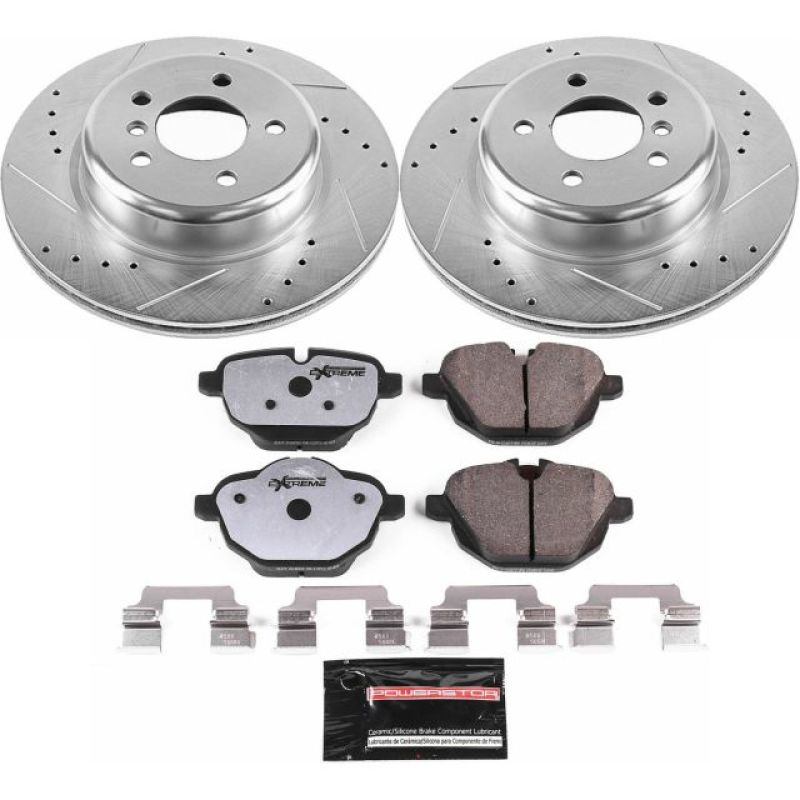 Power Stop 11-16 BMW 528i Rear Z26 Street Warrior Brake Kit-Brake Kits - Performance D&S-Grocery Getter Performance
