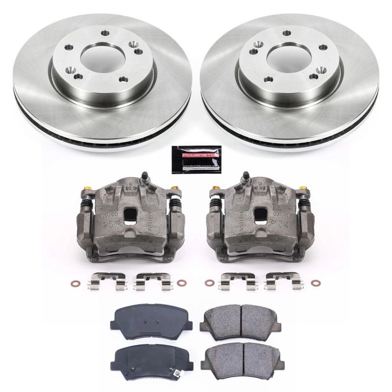 Power Stop 11-16 Hyundai Elantra Front Autospecialty Brake Kit w/Calipers-Brake Kits - OE-Grocery Getter Performance