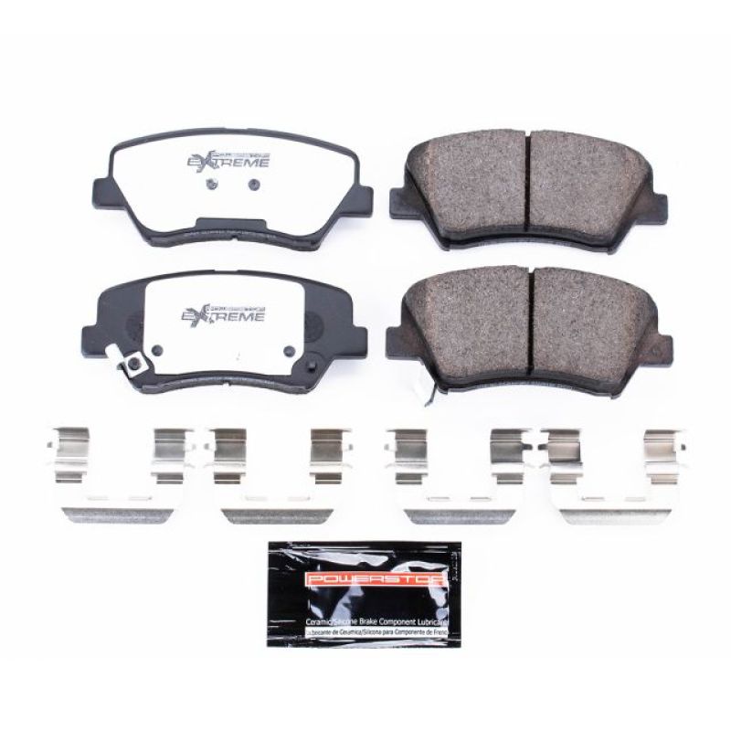 Power Stop 11-16 Hyundai Elantra Front Z26 Extreme Street Brake Pads w/Hardware-Brake Pads - Performance-Grocery Getter Performance