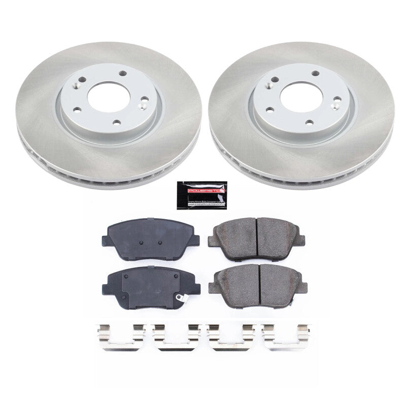 Power Stop 11-16 Kia Optima Front Semi-Coated Rotor Kit-Brake Kits - Performance Blank-Grocery Getter Performance