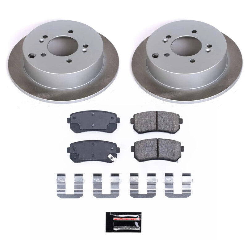 Power Stop 11-16 Kia Sportage Rear Semi-Coated Rotor Kit-Brake Kits - Performance Blank-Grocery Getter Performance