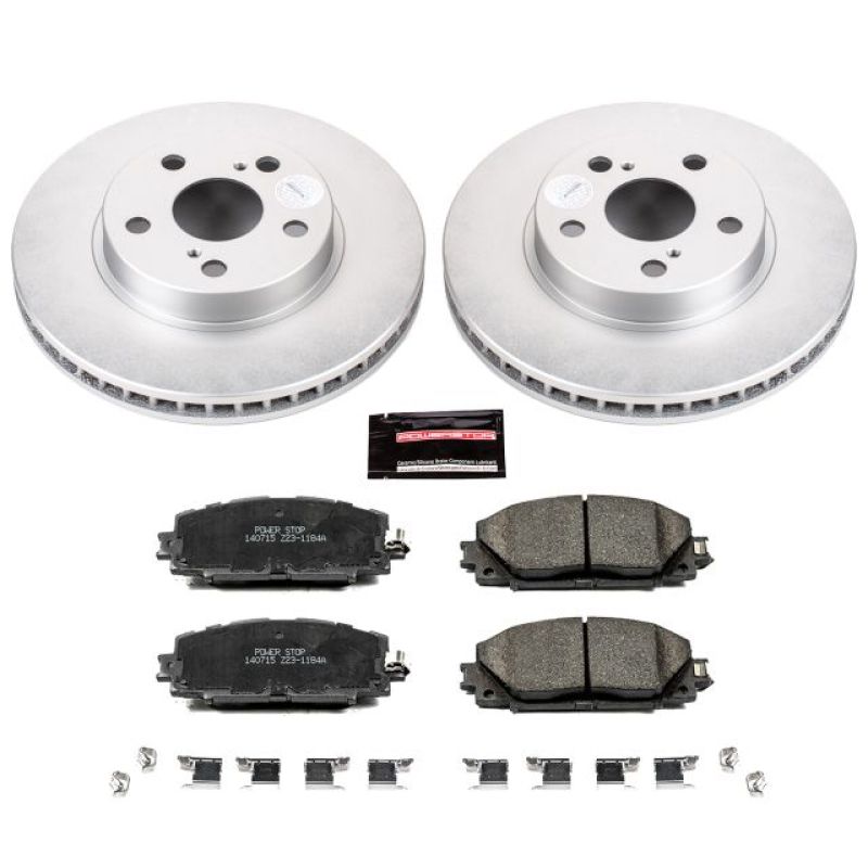 Power Stop 11-17 Lexus CT200h Front Z17 Evolution Geomet Coated Brake Kit-Brake Kits - Performance Blank-Grocery Getter Performance