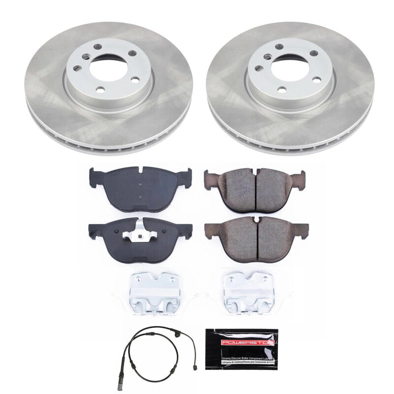 Power Stop 11-19 BMW X6 Front Semi-Coated Rotor Kit-Brake Kits - Performance Blank-Grocery Getter Performance
