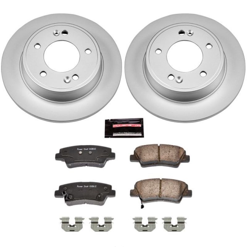 Power Stop 11-19 Hyundai Elantra Rear Z17 Evolution Geomet Coated Brake Kit-Brake Kits - Performance Blank-Grocery Getter Performance
