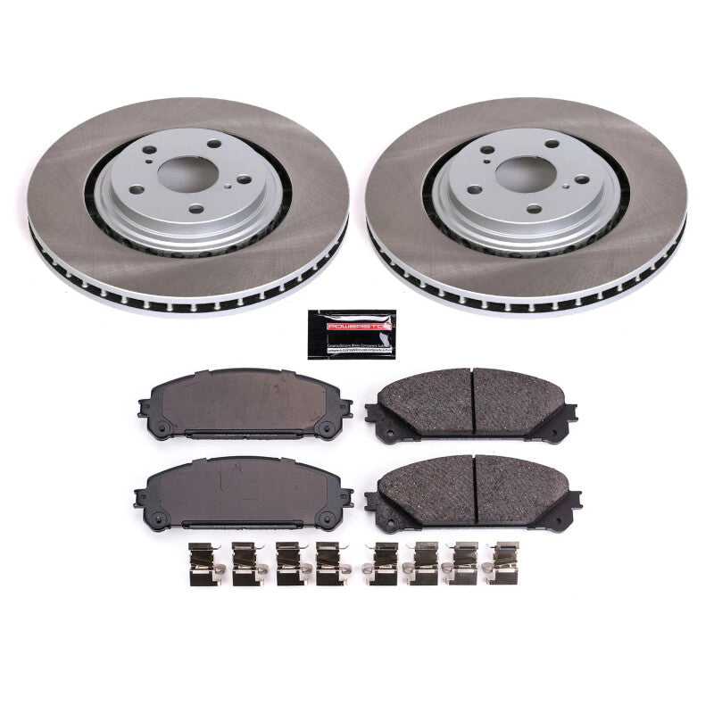 Power Stop 11-20 Toyota Sienna Front Semi-Coated Rotor Kit-Brake Kits - Performance Blank-Grocery Getter Performance