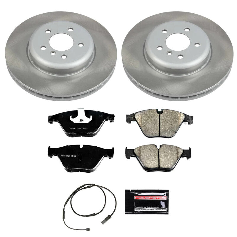 Power Stop 12-16 BMW ActiveHybrid 5 Front Semi-Coated Rotor Kit-Brake Kits - Performance Blank-Grocery Getter Performance