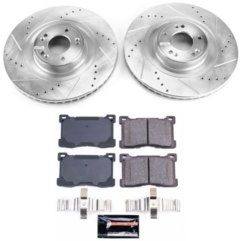 Power Stop 12-16 Hyundai Equus Front Z23 Evolution Sport Brake Kit-Brake Kits - Performance D&S-Grocery Getter Performance