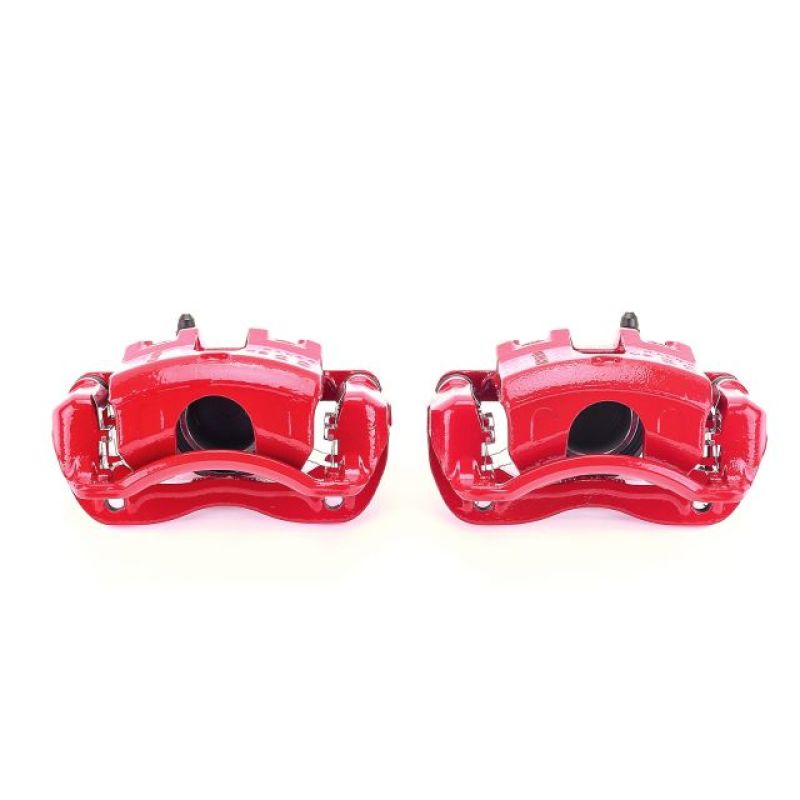 Power Stop 12-17 Hyundai Accent Front Red Calipers w/Brackets - Pair-Brake Calipers - Perf-Grocery Getter Performance